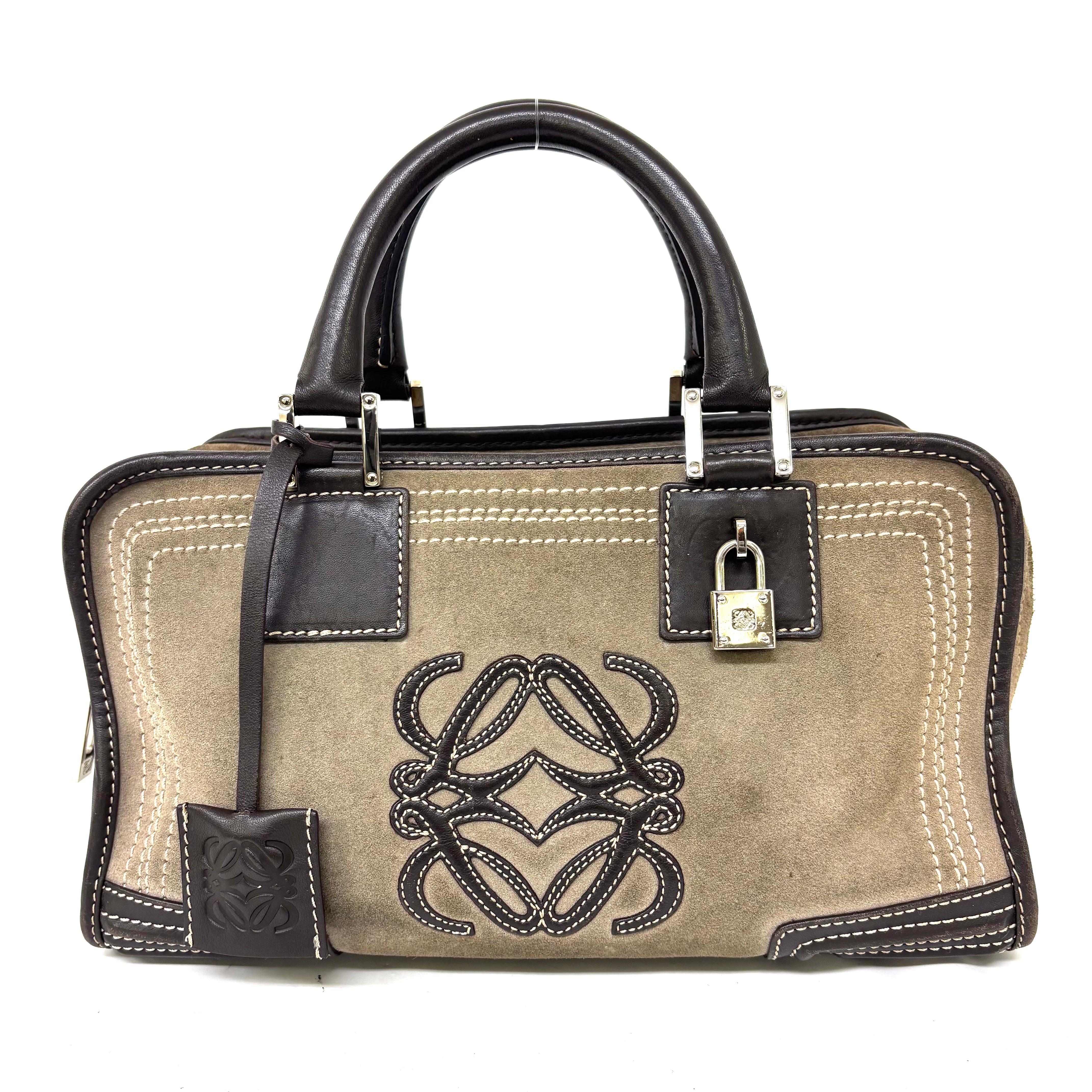LOEWE その他ライン バッグアマソナ28 スエード アナグラム クロシェット W29H17D13 image 1