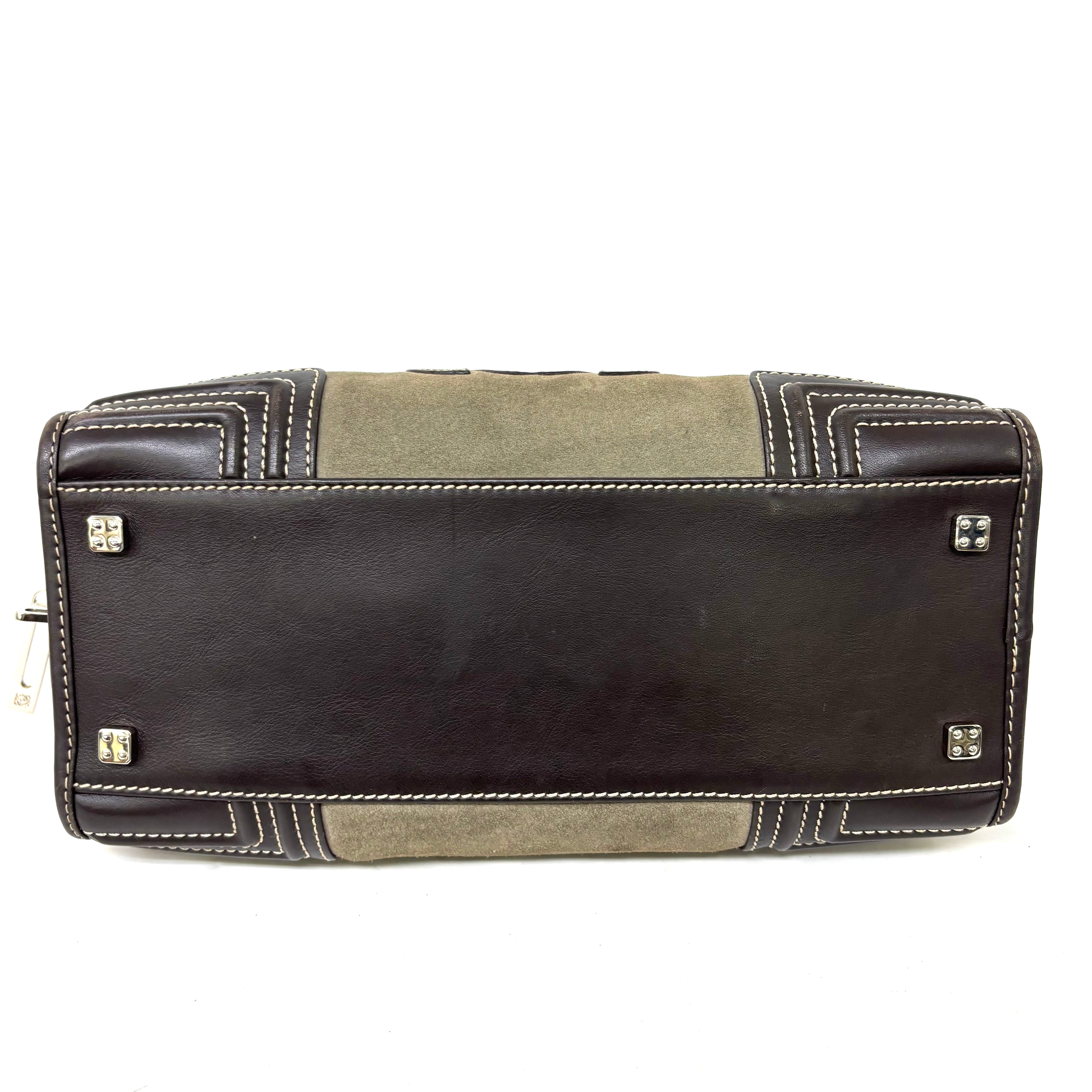 LOEWE その他ライン バッグアマソナ28 スエード アナグラム クロシェット W29H17D13 image 3