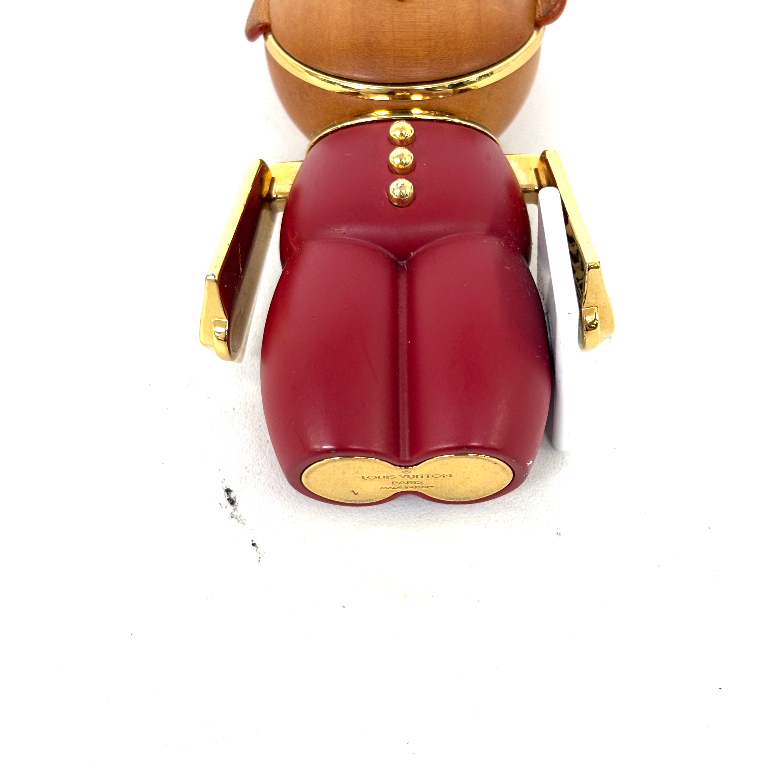 ルイヴィトン M00346 ビジューサックガストン DI0261 チャーム ウッド ボルドー×ブラウン image 4