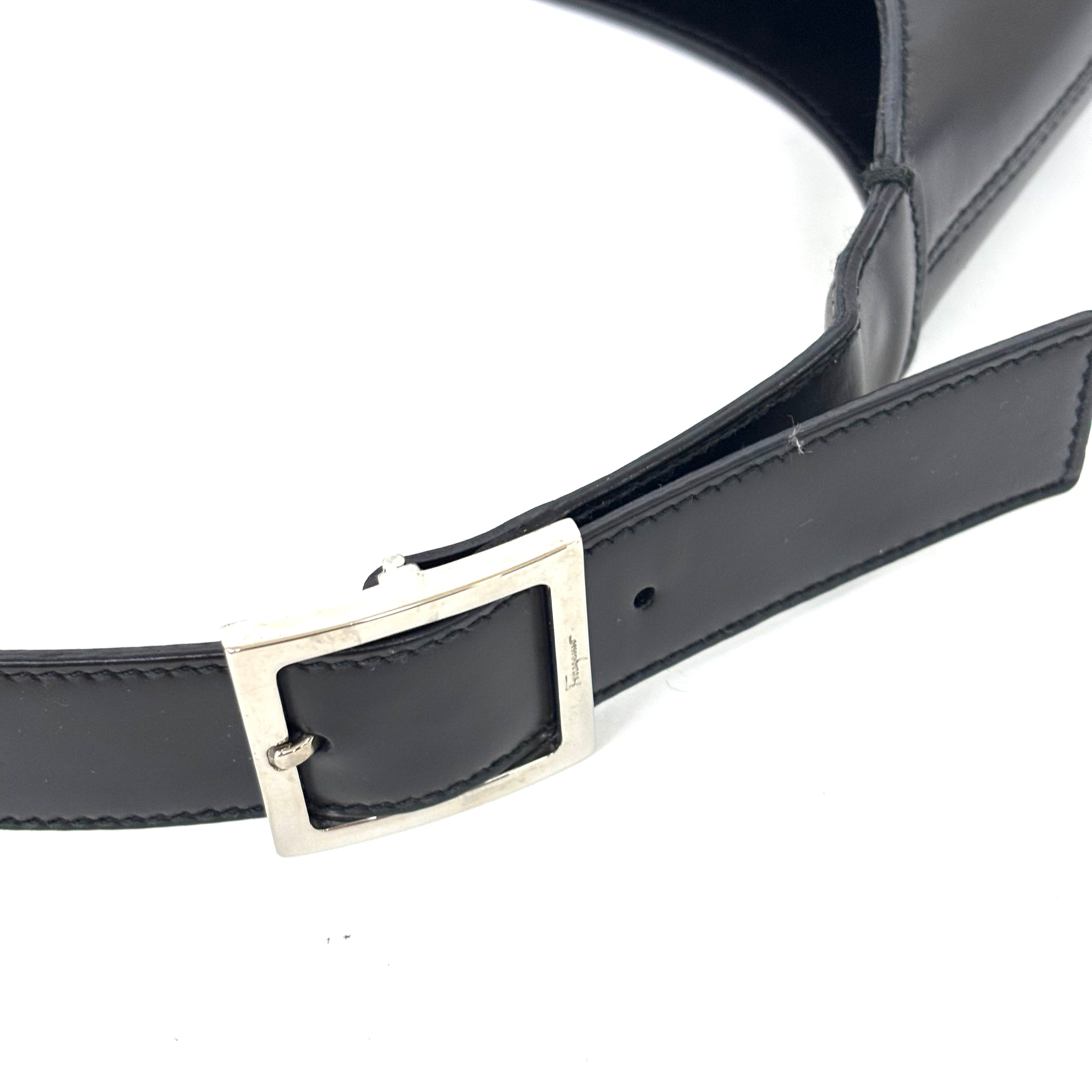 Ferragamo ガンチーニ(バッグ)ショルダーバッグ 黒 シルバー金具 image 6