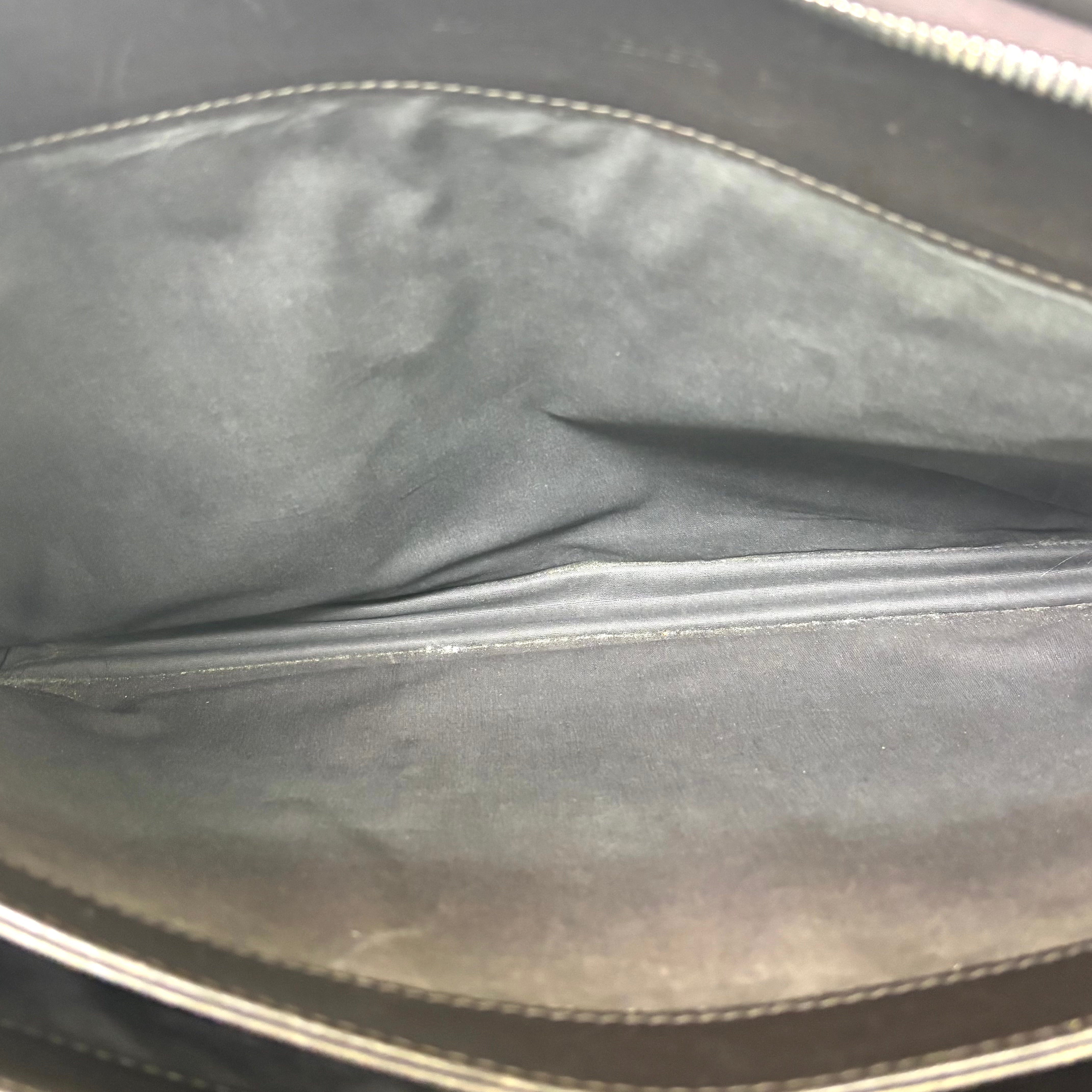 Bottega Venetaイントレチャート ビジネスバッグ レザー 茶 image 8