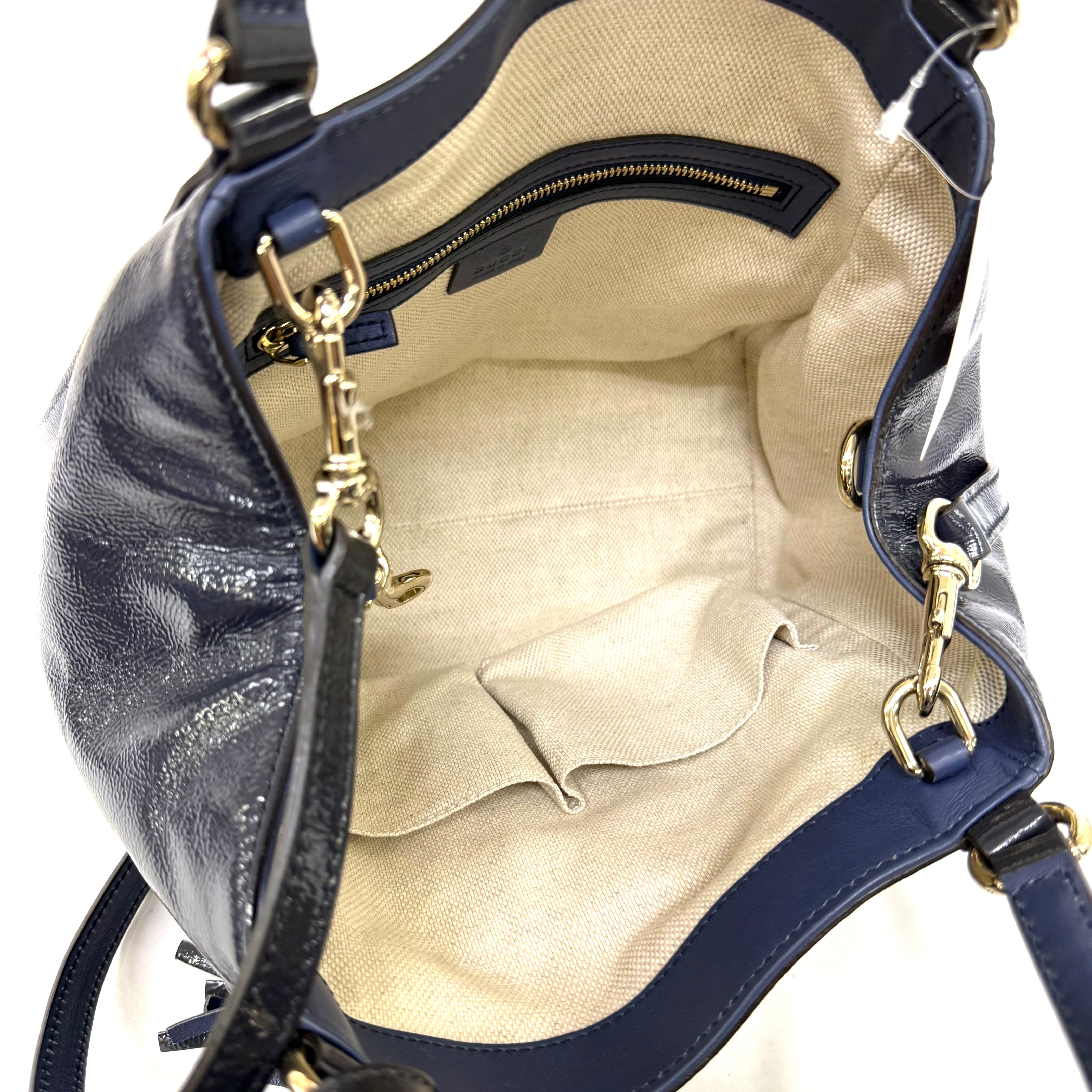 Gucci バッグソーホー インターロッキング 2wayハンドバッグ ネイビー image 7