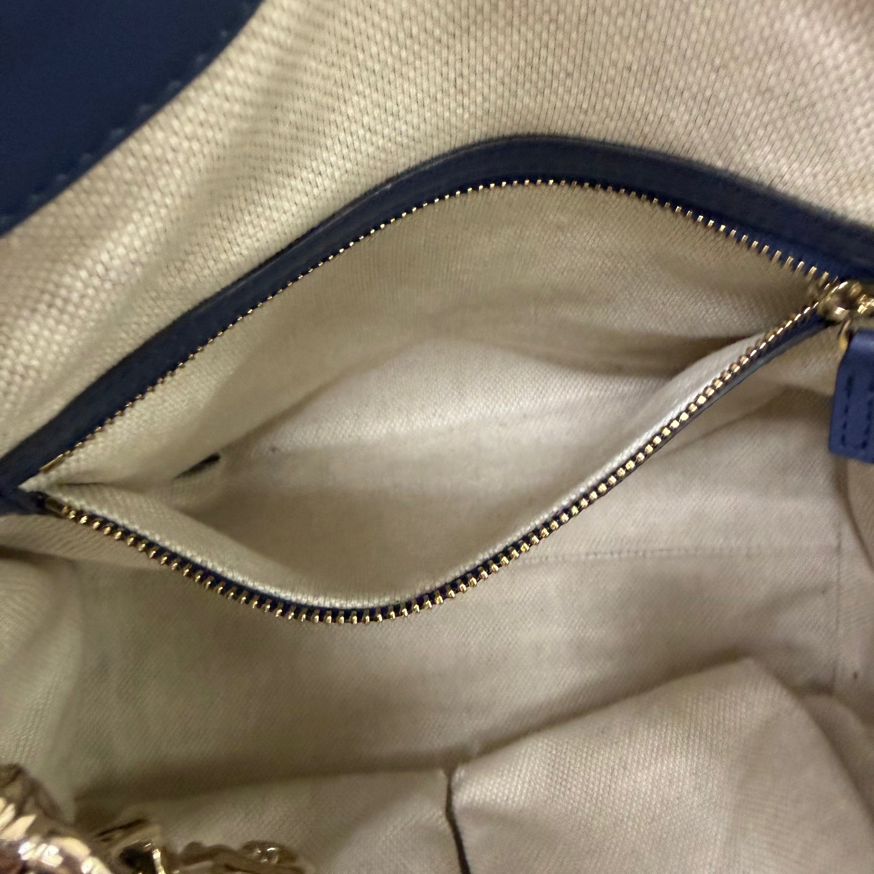 Gucci バッグソーホー インターロッキング 2wayハンドバッグ ネイビー image 8