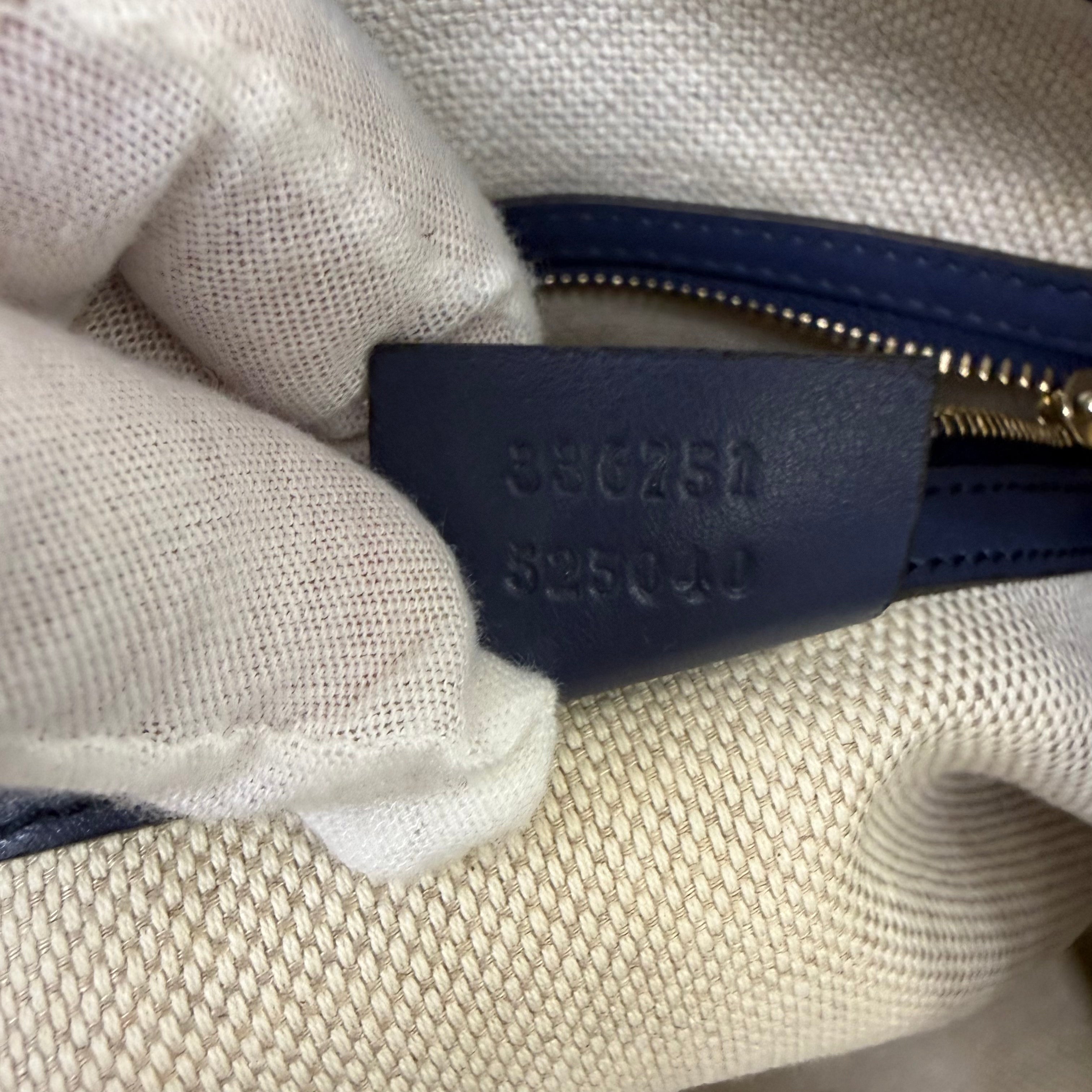 Gucci バッグソーホー インターロッキング 2wayハンドバッグ ネイビー image 10
