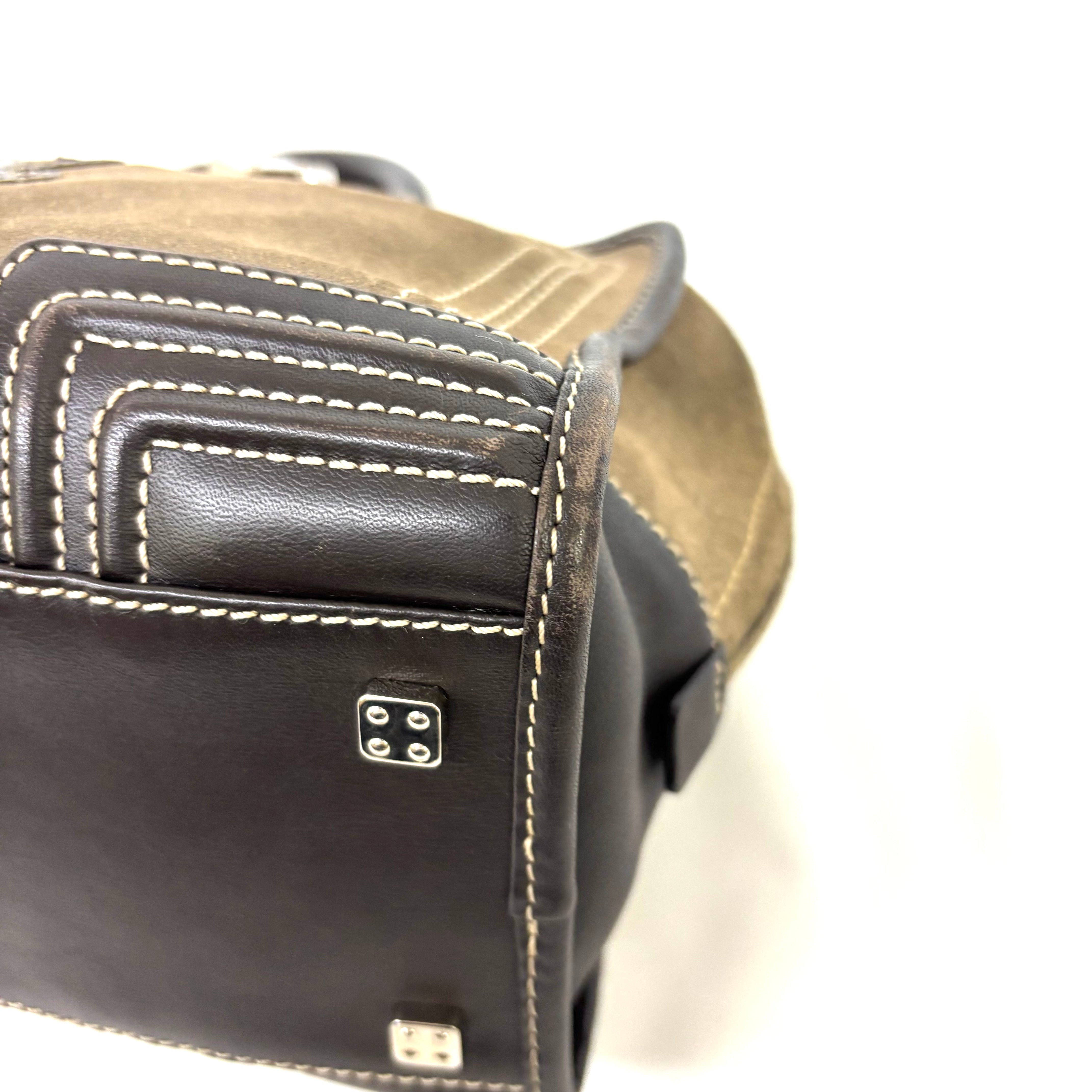 ＬＯＥＷＥ その他ライン バッグアマソナ２８ スエード アナグラム クロシェット Ｗ２９Ｈ１７Ｄ１３ image 4