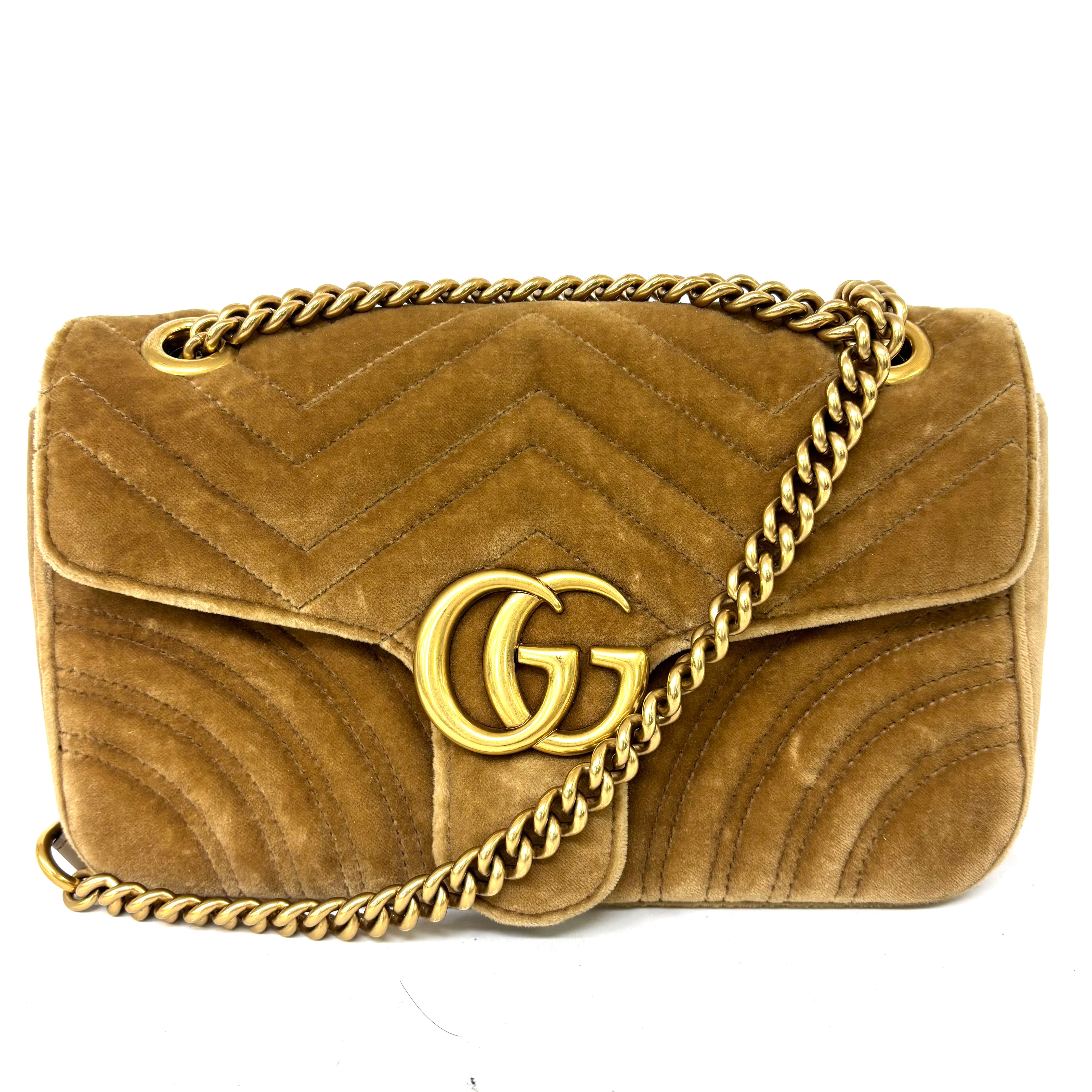 Ｇｕｃｃｉ ダブルＧ（バッグ）ＧＵＣＣＩ マーモント ダブルＧ ショルダーバッグ ベロア image 1