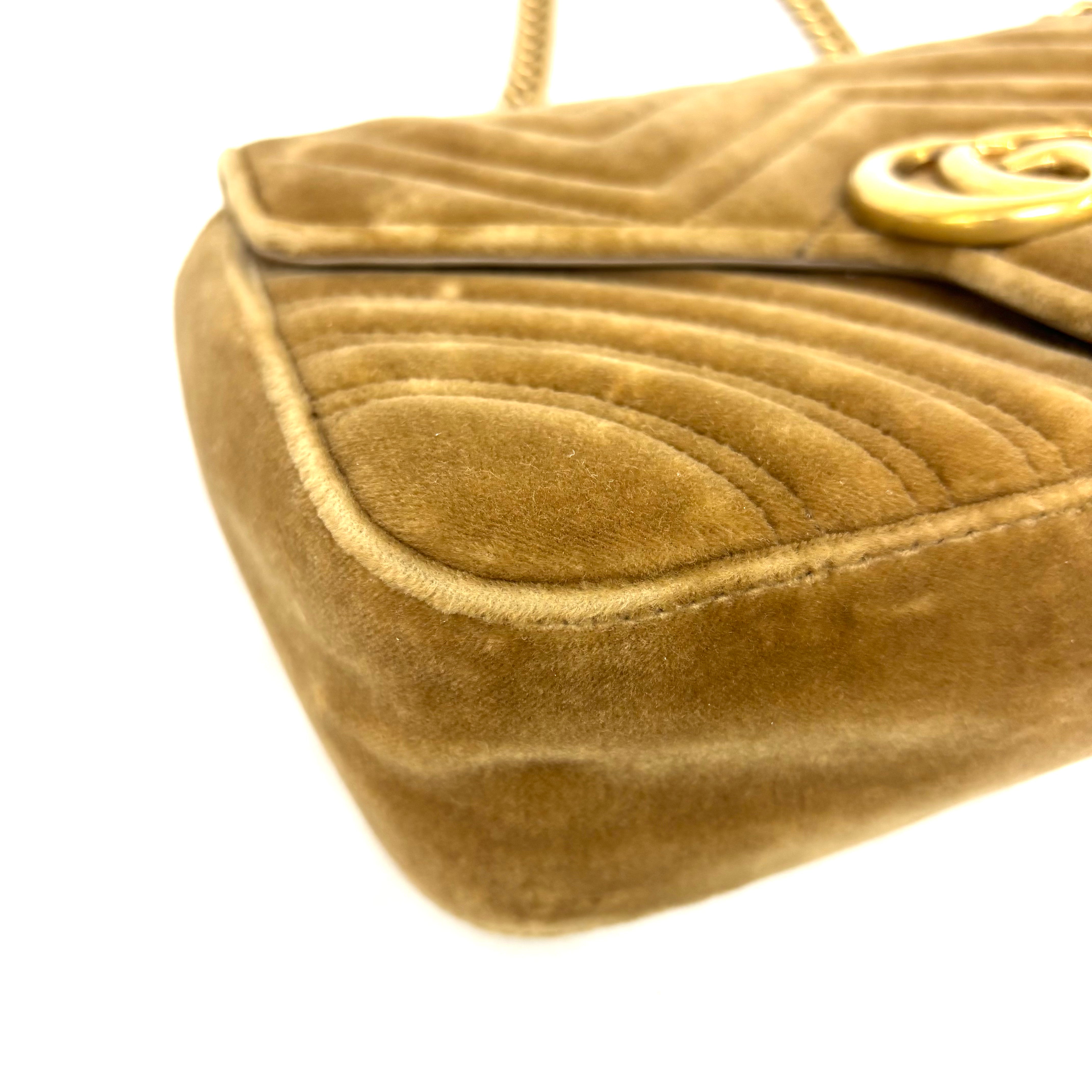 Ｇｕｃｃｉ ダブルＧ（バッグ）ＧＵＣＣＩ マーモント ダブルＧ ショルダーバッグ ベロア image 5