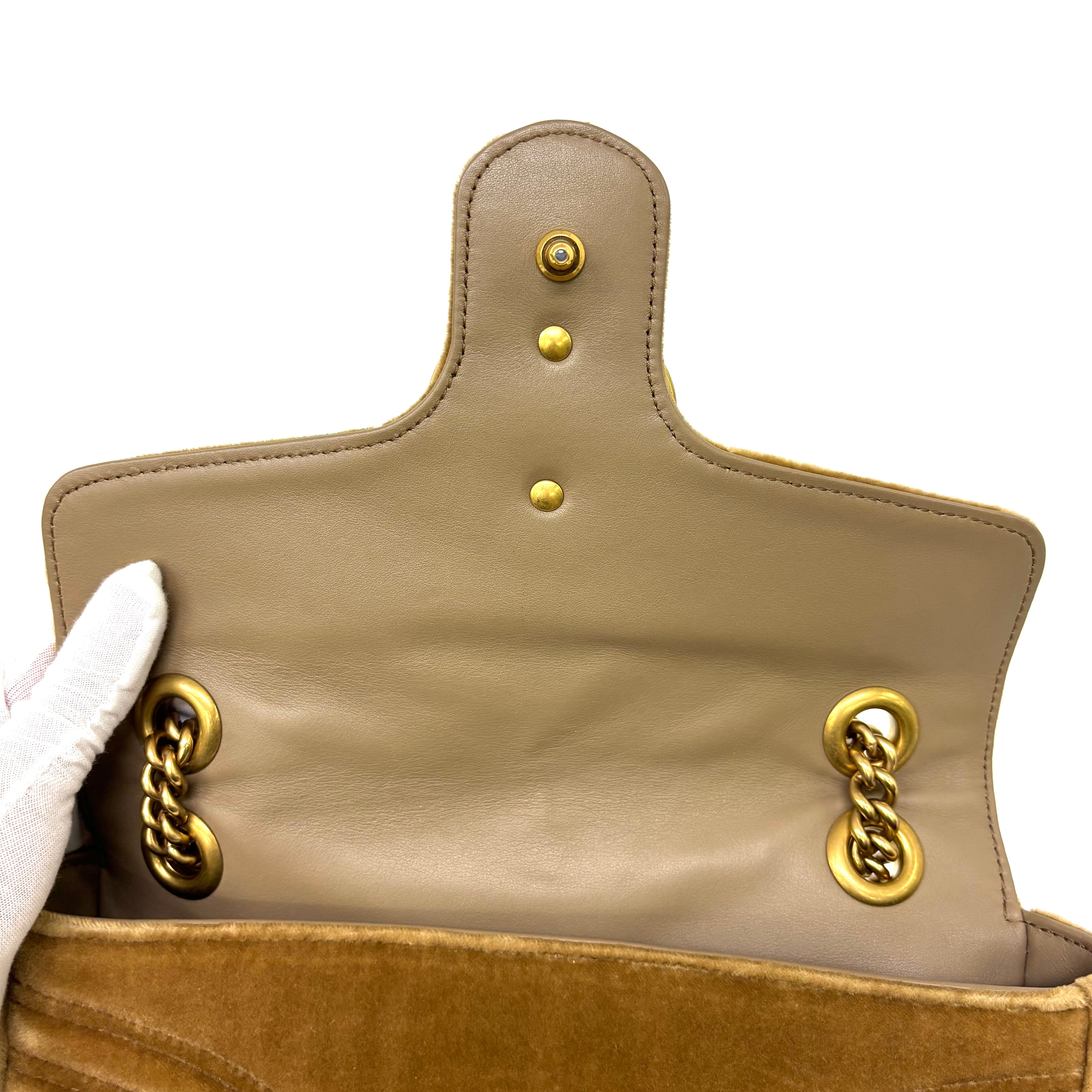Ｇｕｃｃｉ ダブルＧ（バッグ）ＧＵＣＣＩ マーモント ダブルＧ ショルダーバッグ ベロア image 7