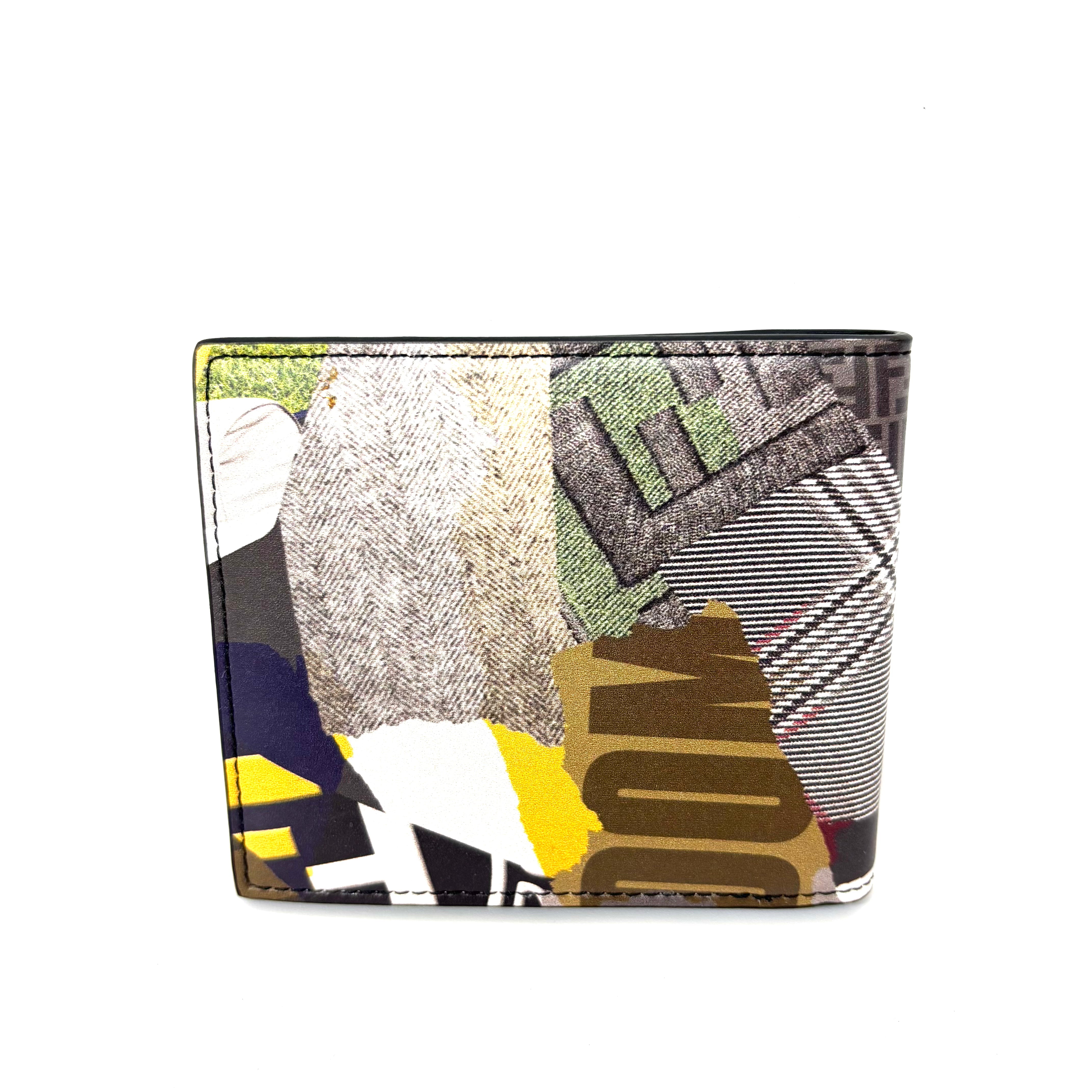 フェンディ 7M0169 レザー 二つ折り財布 グレー×ブラック image 1