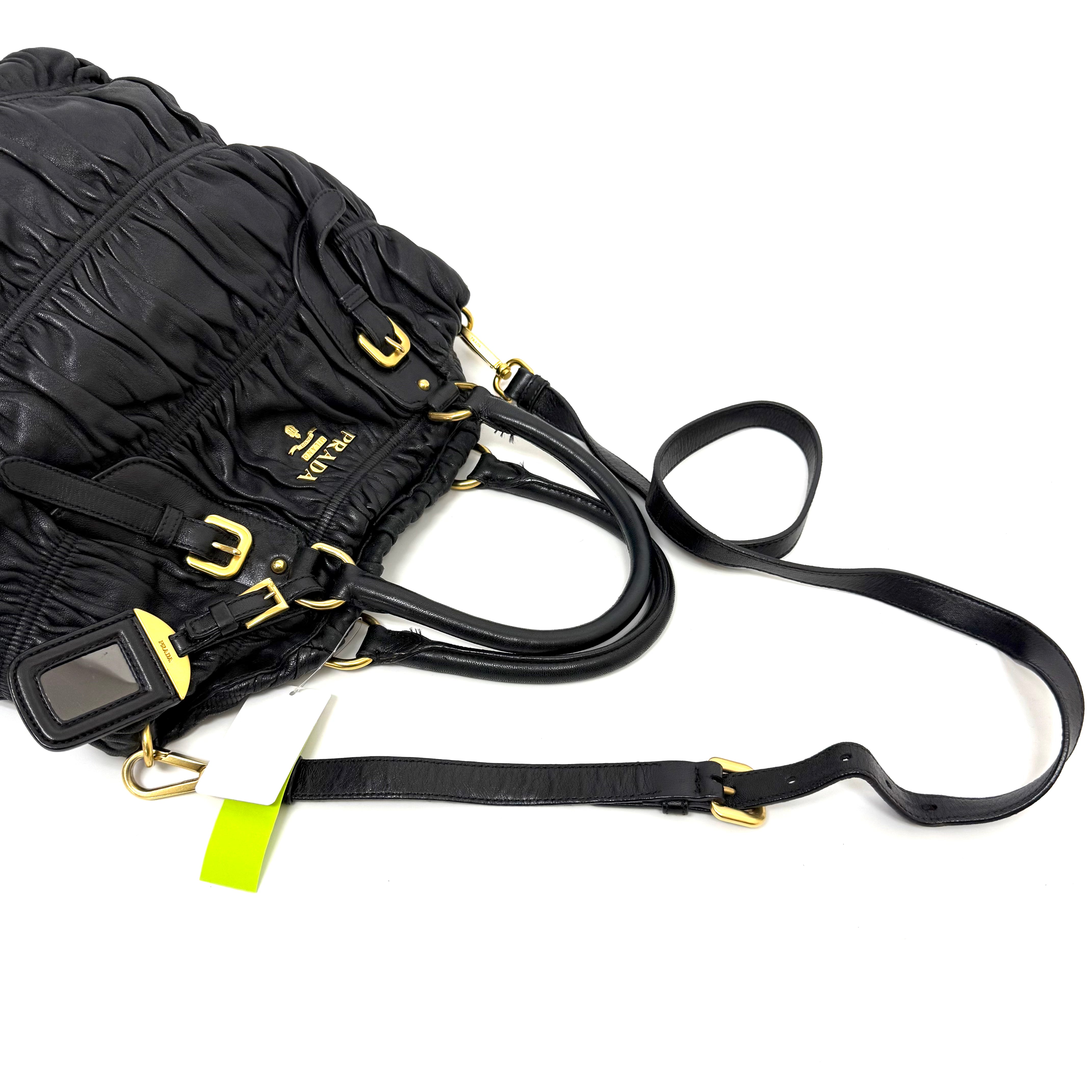 PRADAレザーBN1616 2WAYバッグ ブラック 25 image 3
