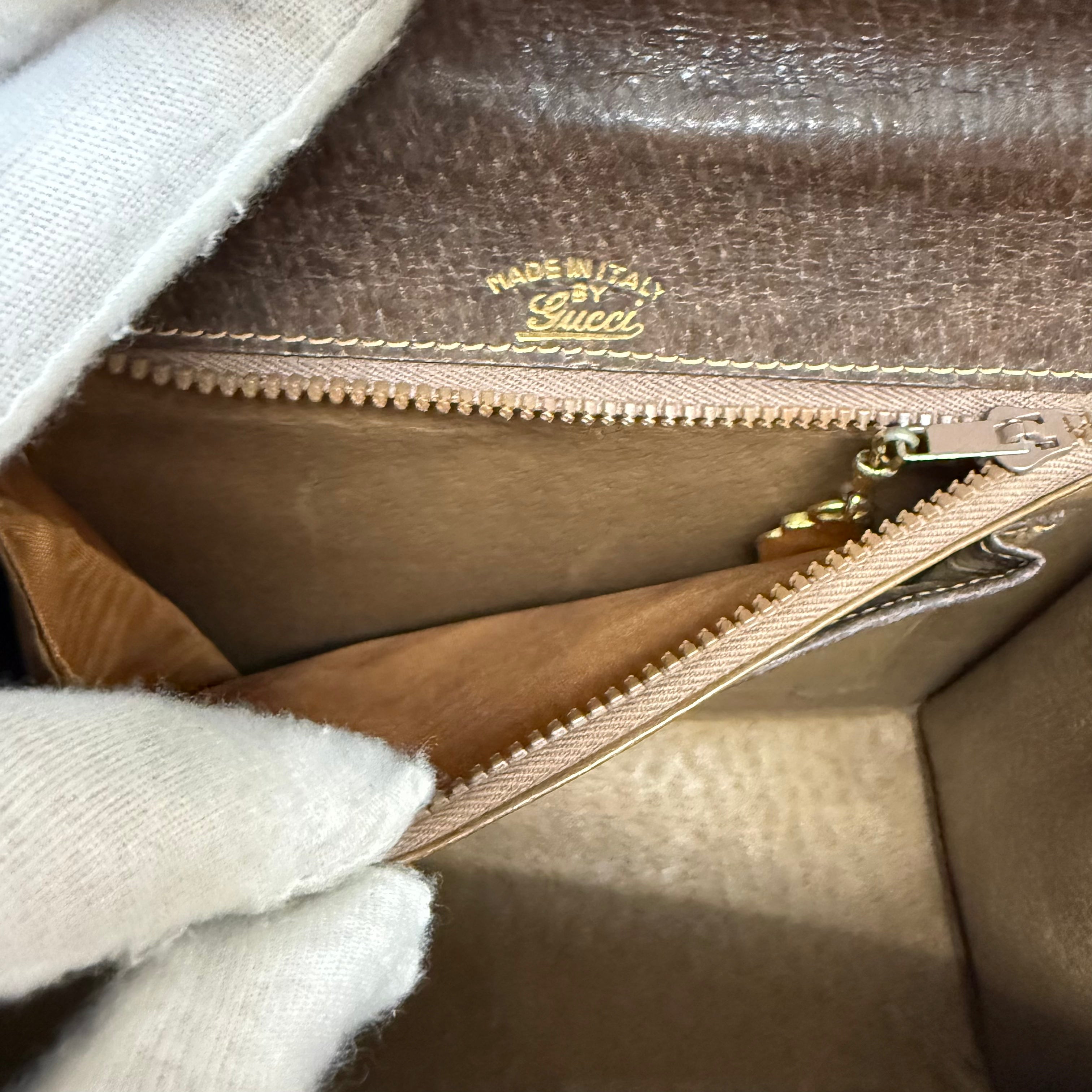 Ｇｕｃｃｉ　バンブー　ウッド　ハンドル　ターンロック　ハンドバッグ image 8