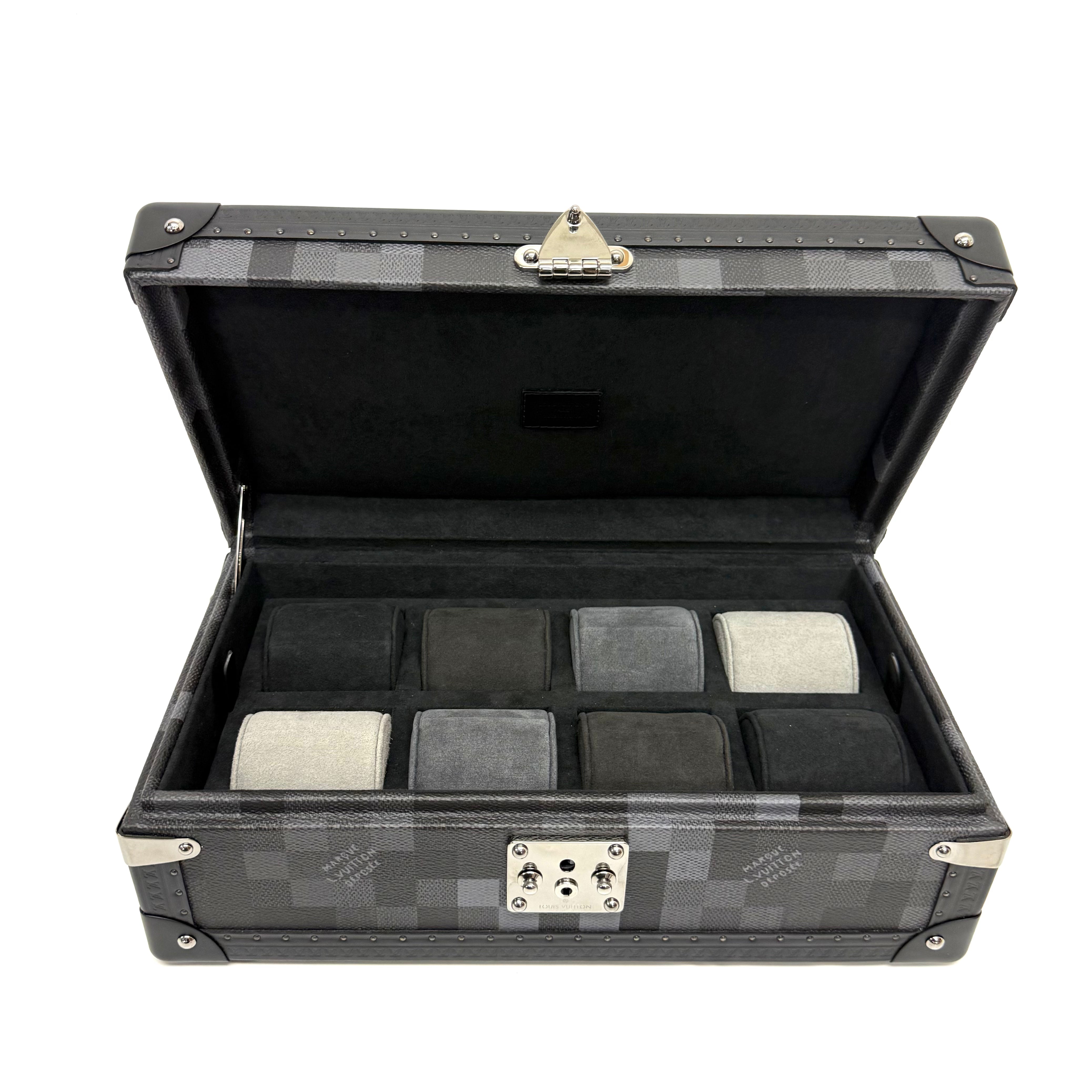 ルイ・ヴィトン ダモフラージュ コフレ8モントル 時計ケース N40756 RFID カギ/トレー/クッション SA image 5
