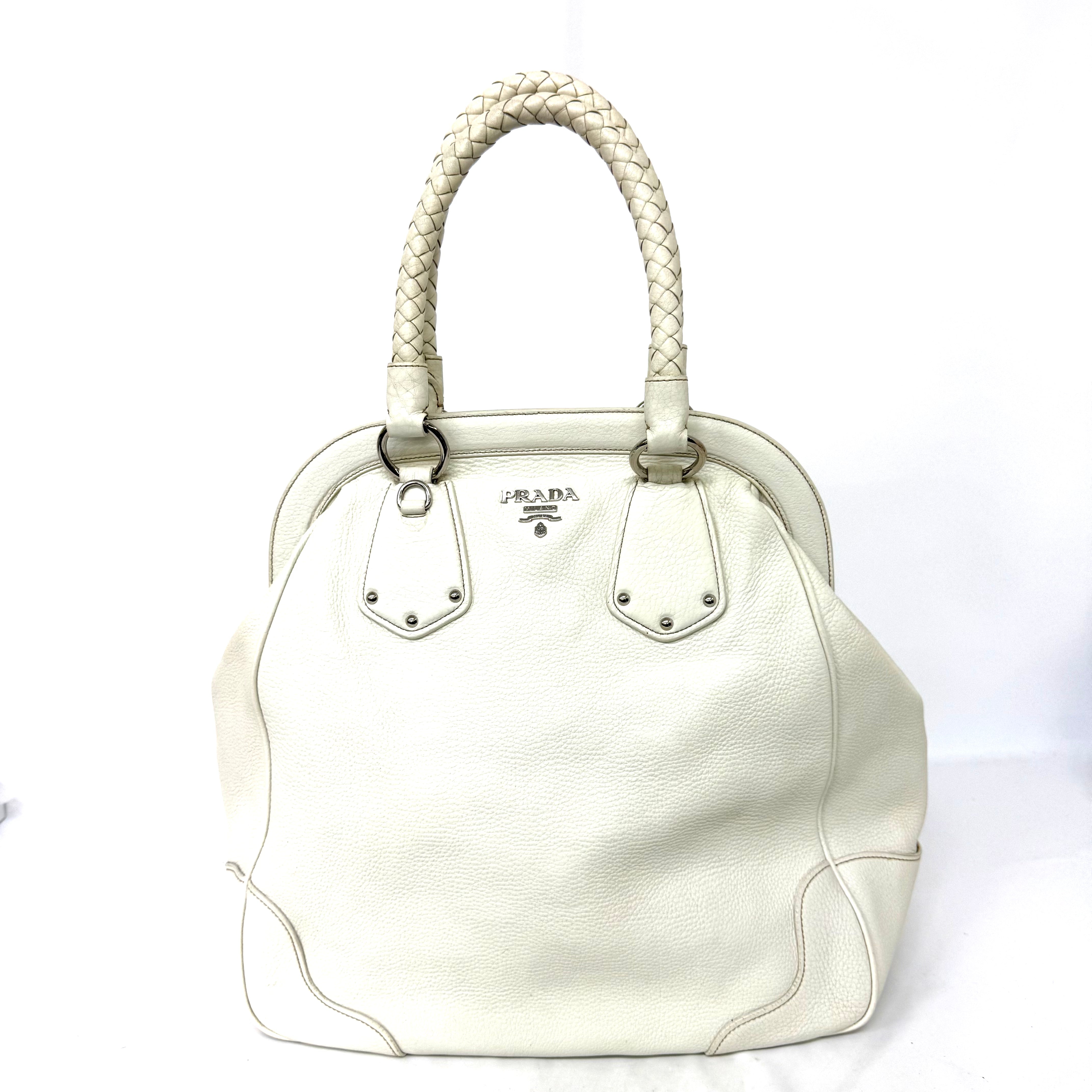 プラダ ハンドバッグ レザー ホワイト image 1