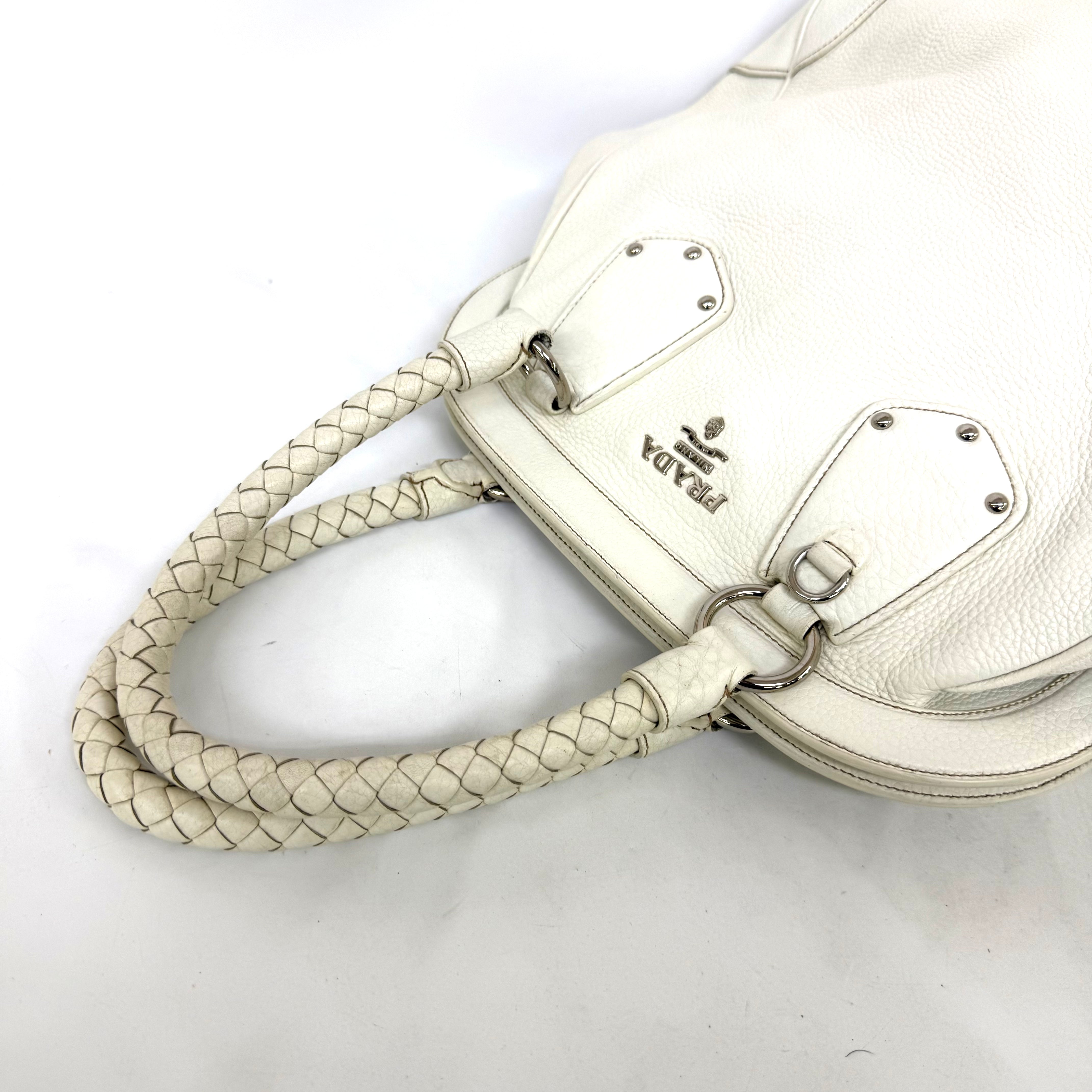プラダ ハンドバッグ レザー ホワイト image 3