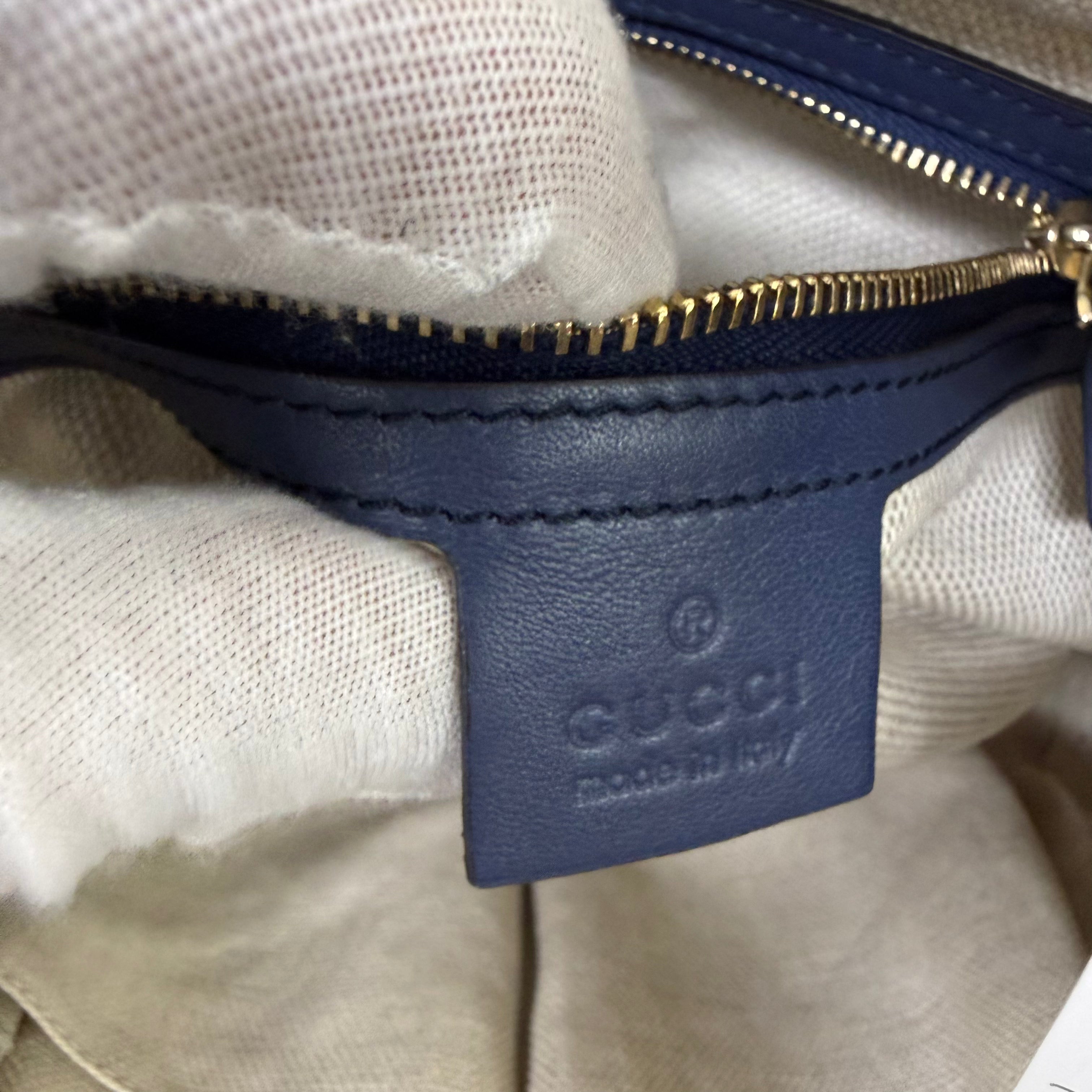 Ｇｕｃｃｉ  バッグソーホー インターロッキング ２ｗａｙハンドバッグ ネイビー image 9